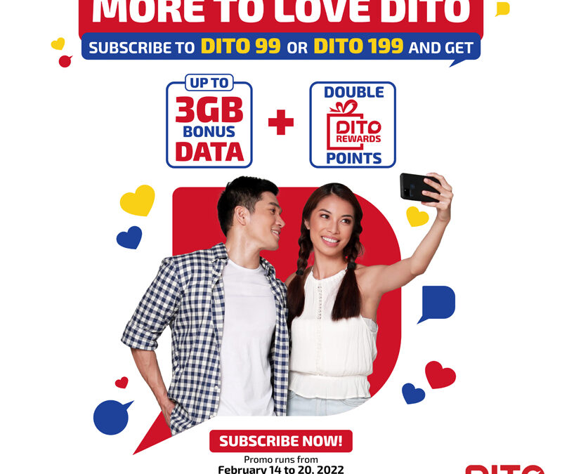 DITO offers bonus and 2x rewards points this Valentine’s season