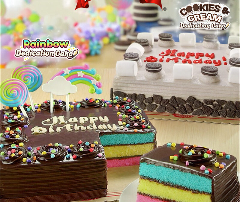 Make your kid’s birthday wishes come true with Red Ribbon’s Rainbow and Cookies and Cream Dedication Cakes!