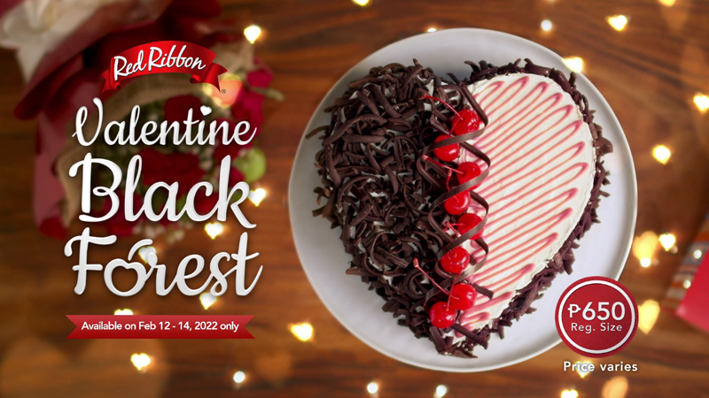 Give love this Valentine’s Day with Red Ribbon’s limited edition Valentine Black Forest Cake