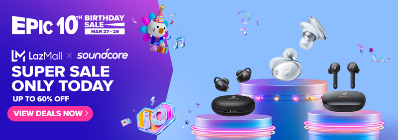 Soundcore goes on sale up to 60% discount at the Lazada Birthday Sale