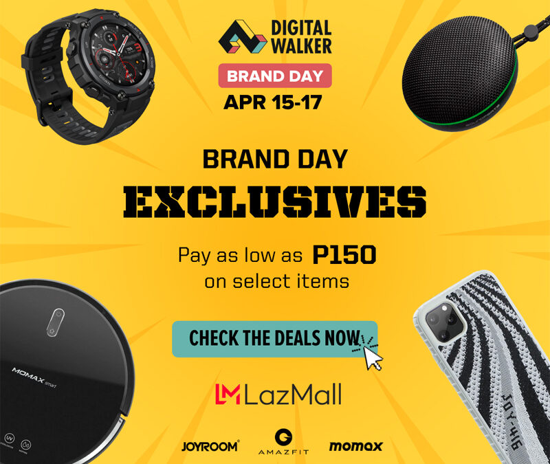 Celebrate Digital Walker Lazada Brand Day and pay as low as P150 on select products