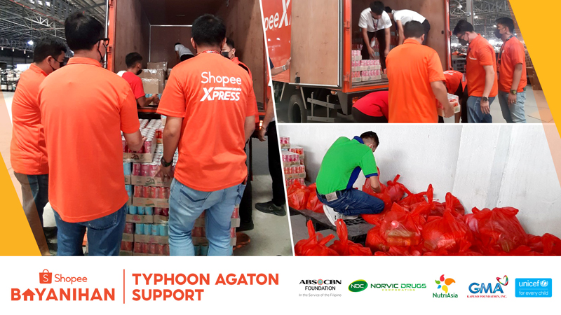 Shopee extends aid towards Typhoon Agaton Victims together with brand partners and Shopee Xpress