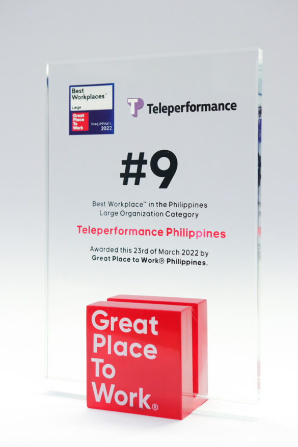 Teleperformance recognized in the Philippines Best Workplaces 2022 by Great Place to Work Philippines