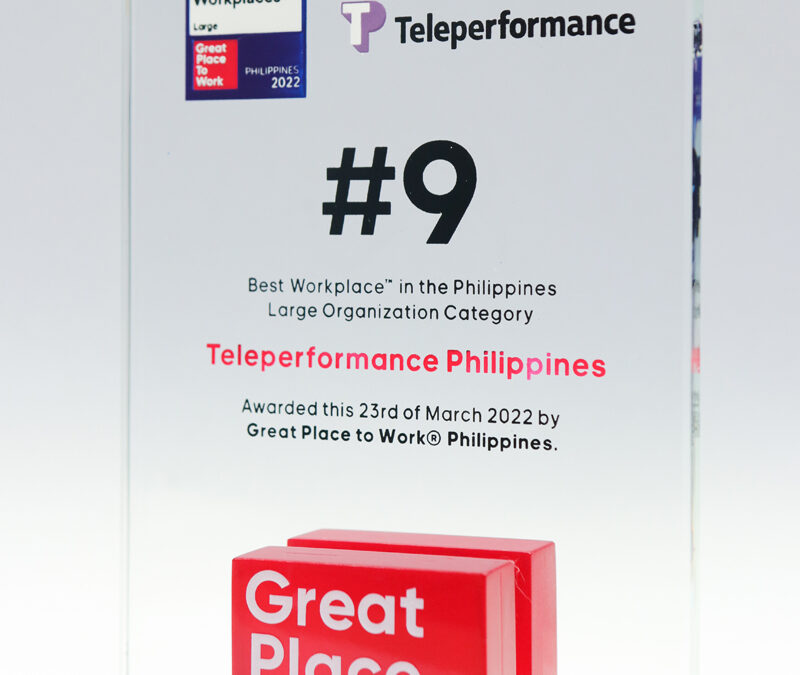 Teleperformance recognized in the Philippines Best Workplaces 2022 by Great Place to Work Philippines