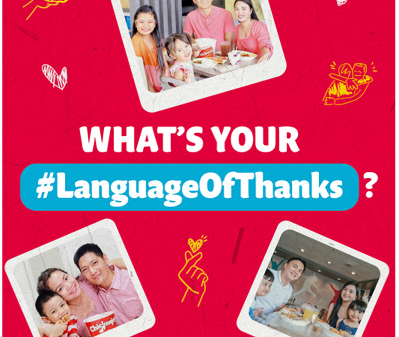 What’s your #LanguageOfThanks? Jollibee encourages people to show gratitude through actions this Family Thanksgiving Month