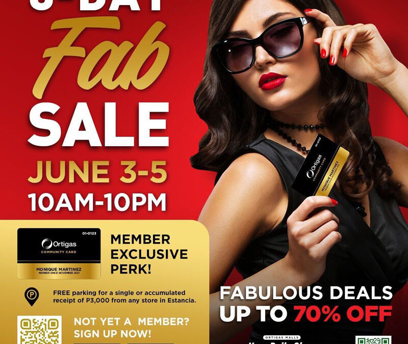 Shop and dine at Estancia from June 3 to 5, 2022, and enjoy fabulous deals of up to 70% off from participating stores and restaurants!