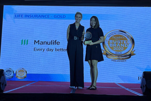 Manulife awarded Trusted Brand in the Philippines by Reader’s Digest for the fourth time
