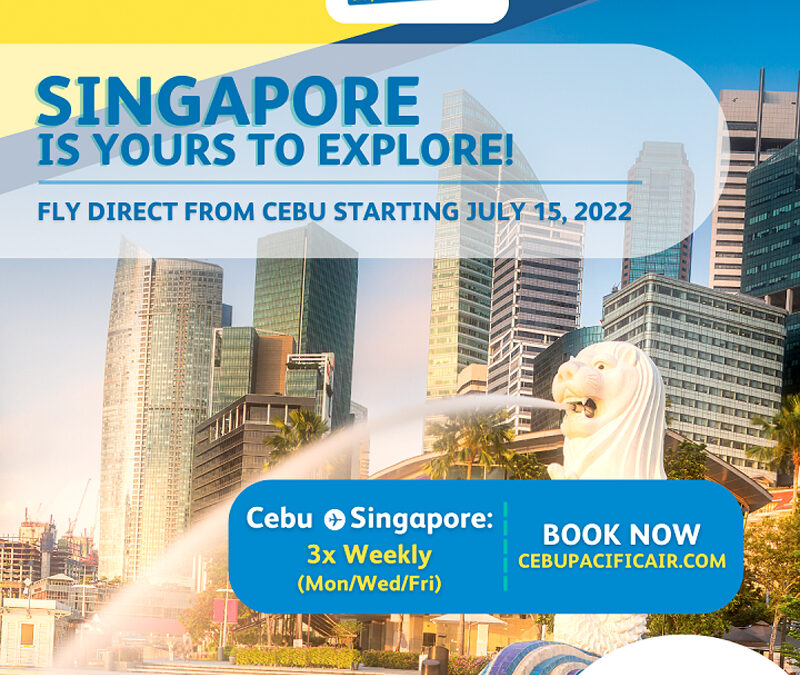 Cebu Pacific adds flights to Singapore from Manila and Cebu