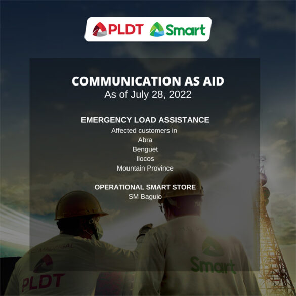 PLDT, Smart, PSF to send relief goods and provide emergency load to quake victims, sustain communications aid