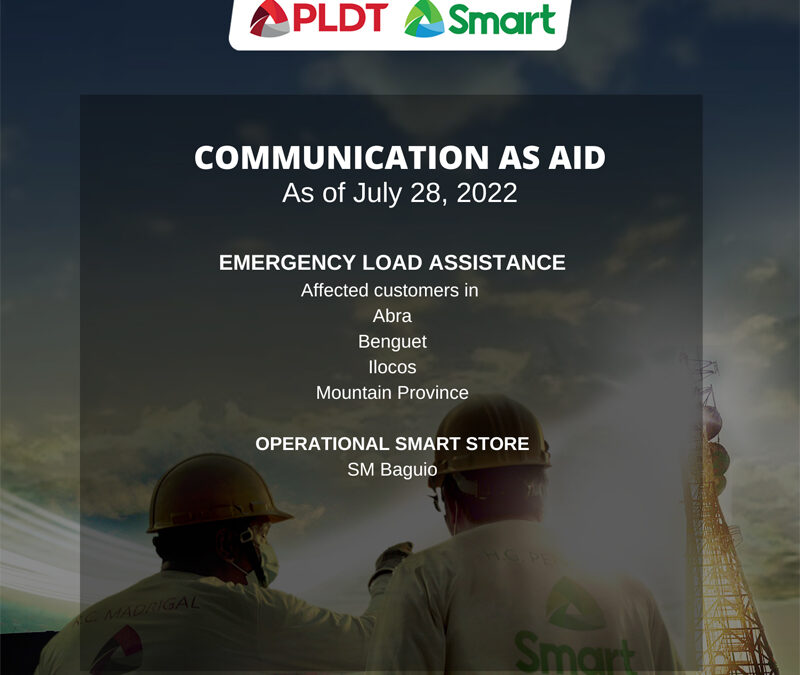 PLDT, Smart, PSF to send relief goods and provide emergency load to quake victims, sustain communications aid