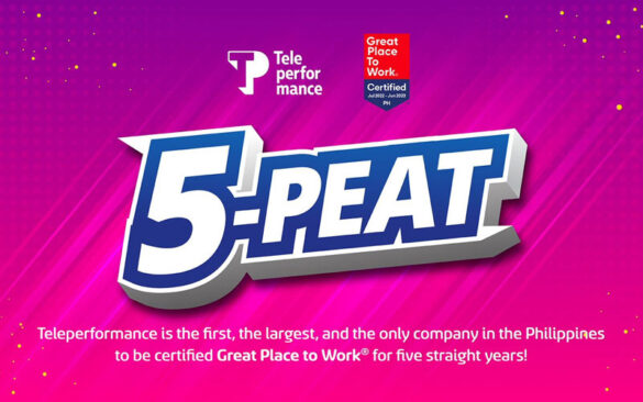 Teleperformance Philippines receives 5th consecutive Great Place to Work Certification