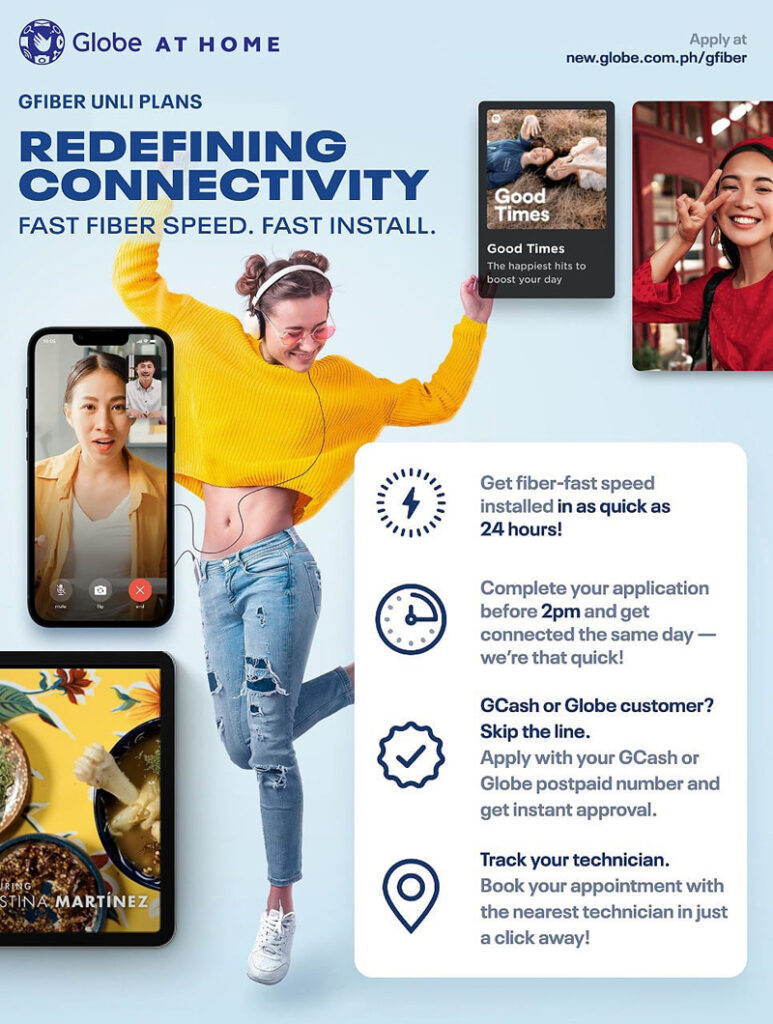 Get connected in 24 hours: Globe At Home redefines customer experience with new GFiber online channel
