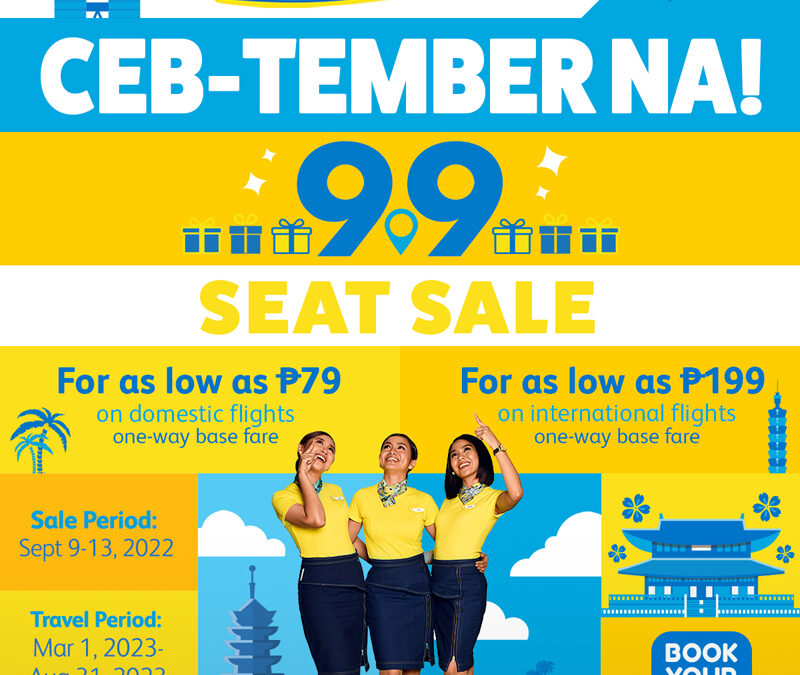 Cebu Pacific kicks off ‘CEB-tember’ with a super holiday 9.9 seat sale