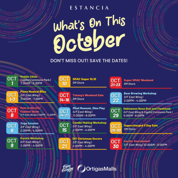 Get ready for these exciting events at Ortigas Malls this October!
