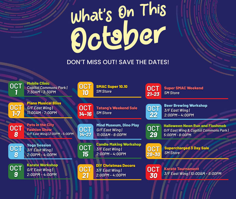 Get ready for these exciting events at Ortigas Malls this October!