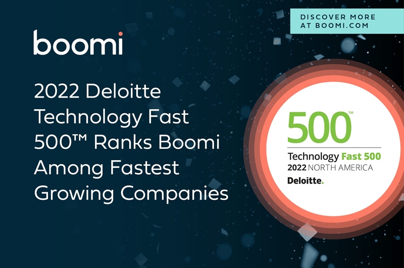 2022 Deloitte Technology Fast 500 Ranks Boomi Among Fastest Growing Companies