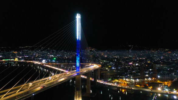 PH’s longest, tallest bridge shines in blue on World Children’s Day