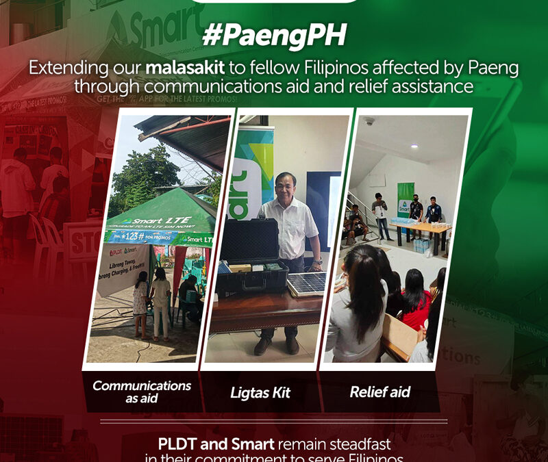 PLDT, Smart first to restore services in the Leyte, relief on their way in all #PaengPH areas