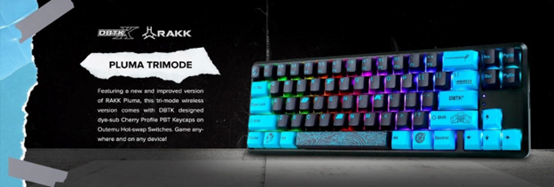 DBTKxRAKK is offering a limited-edition gaming collection consists a mechanical keyboard, mouse, mousepad, and PC Case.