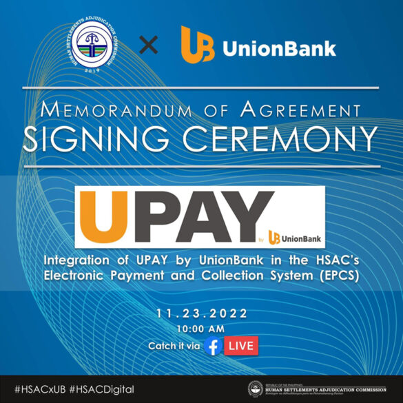 HSAC Techs Up with UnionBank's UPAY for digital settlement of fees