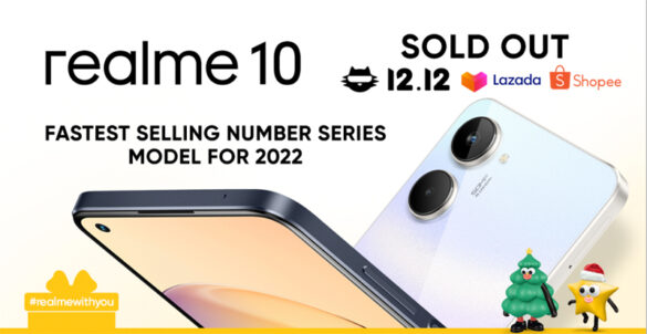 Na budol ka din ba? realme 10 achieves sold-out records on both Shopee and Lazada during the 12.12 Mega Pamasko sale!