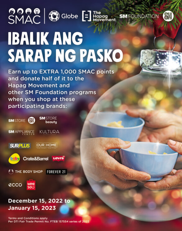 Kick off the New Year right!  Support the Hapag Movement and fight hunger with Globe and SMAC