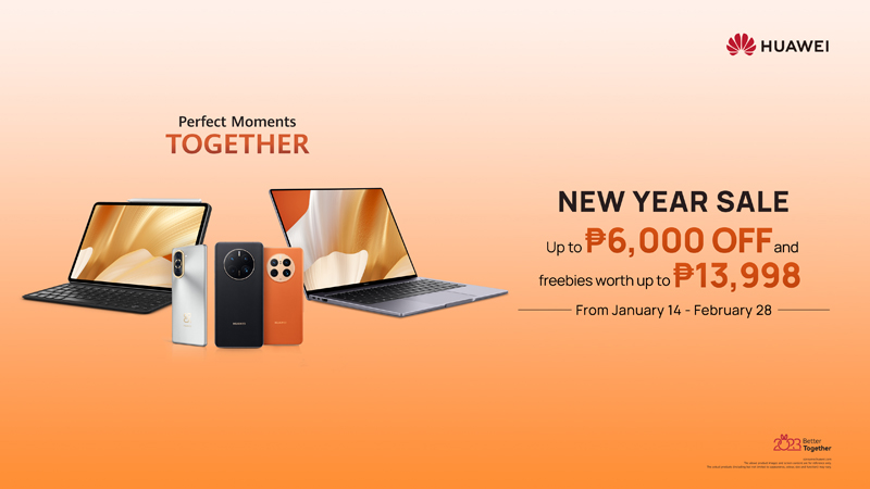 Discover Perfect Moments this New Year and get up to P6,000 off and worth up to P13,998 freebies from HUAWEI