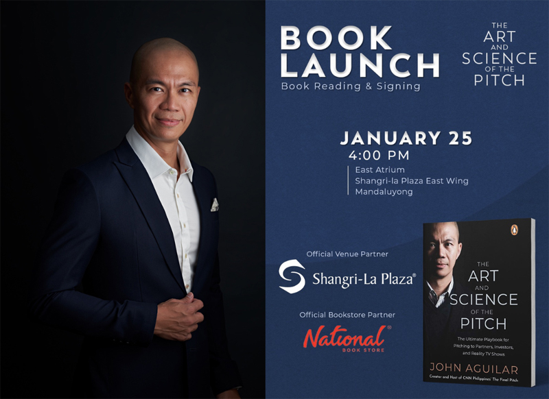 The Final Pitch host John Aguilar invites the public to his book launch featuring top investors and startup founders