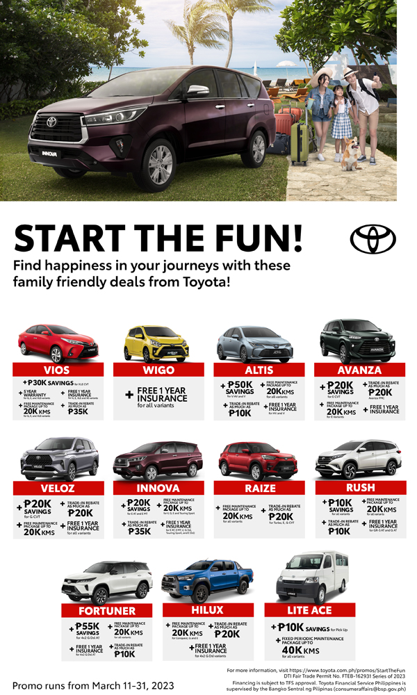 Family friendly deals from Toyota await this March so you can start the fun!