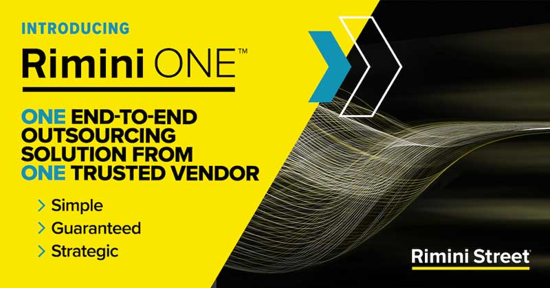 Rimini Street Formally Launches Rimini ONE, an End-to-End Outsourcing Solution for Enterprise Applications, Databases and Technology Software