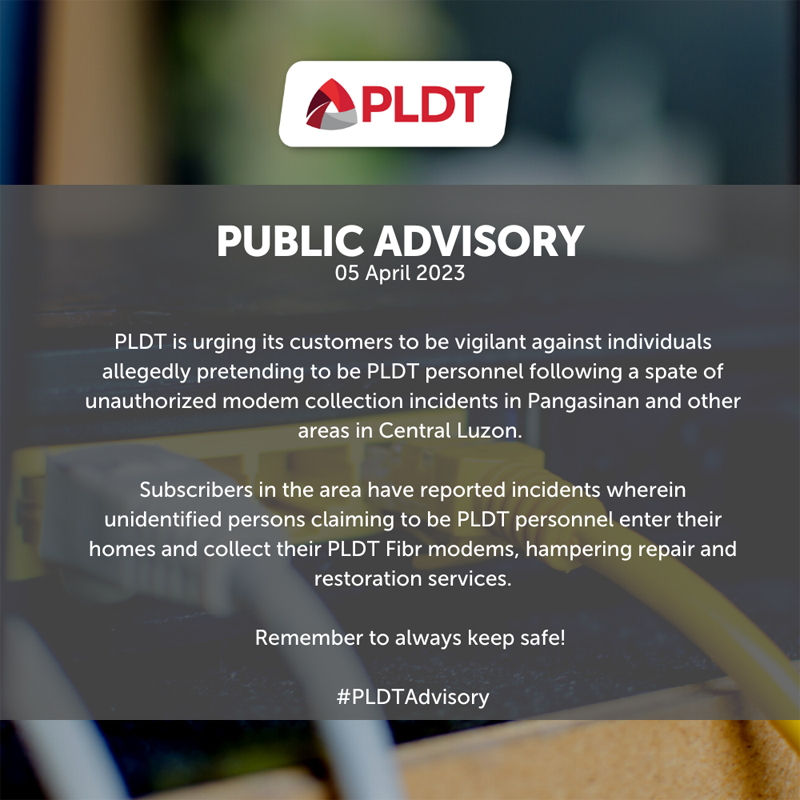 PLDT intensifies crackdown on illegal modem collection modus nationwide