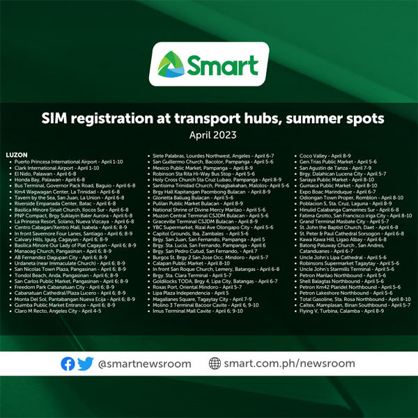Smart sets up SIM registration booths at summer spots, transport hubs on Holy Week break