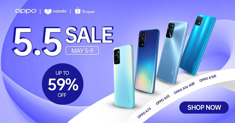 PSA: Get up to 59% off and more in the OPPO 5.5 Sale!