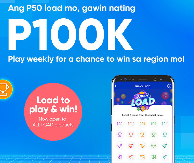 With a total of PHP100k pot prize weekly per region dahil mas maLUCKY ang SWERTE sa GCash Lucky Load Promo
