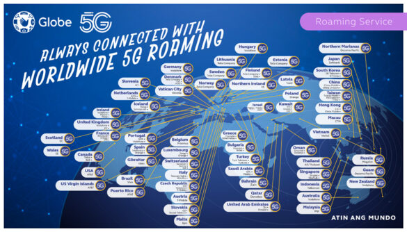 Globe expands 5G roaming footprint, now available in 67 countries, territories