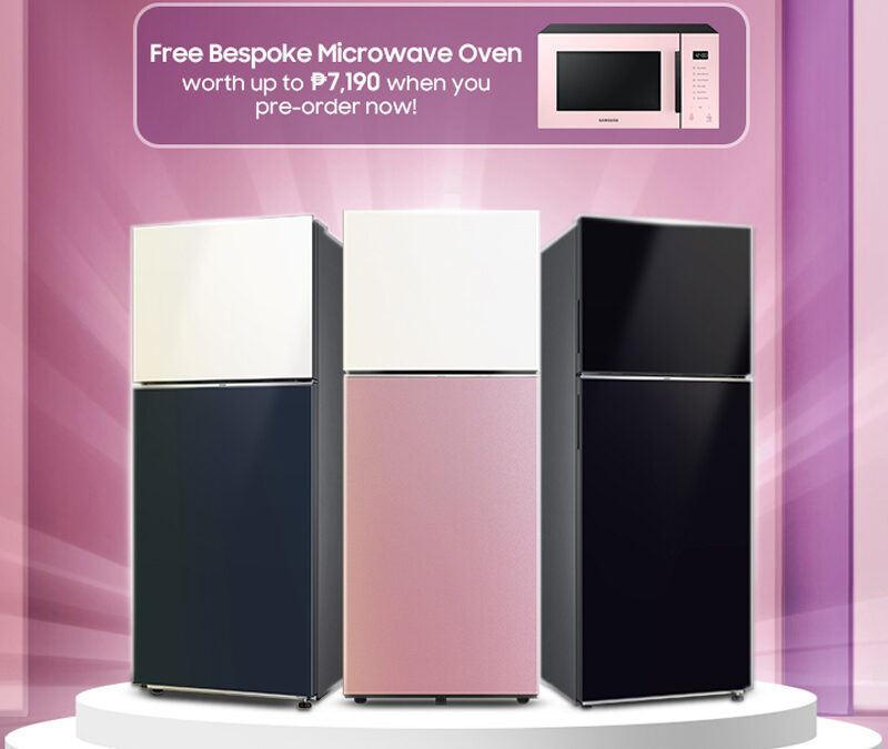 The Statement Pieces Your Kitchen Needs: Pre-order a Bespoke Top Mount Fridge and get a FREE Bespoke Microwave!