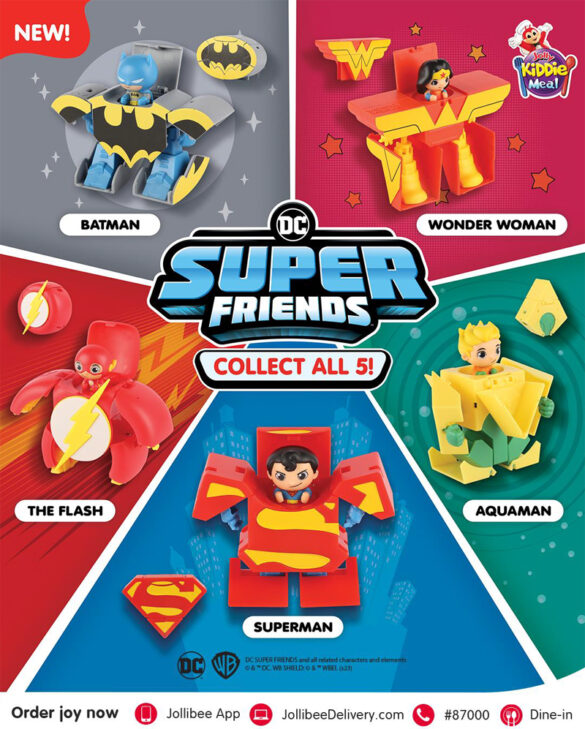Save the day with the Jolly Kiddie Meal x DC Super Friends! Collect all 5 before July 15!