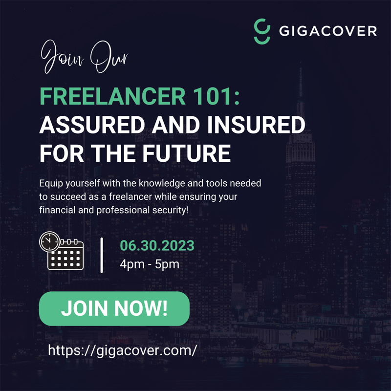 Assuring and insuring freelancers’ future; Gigacover announces webinar