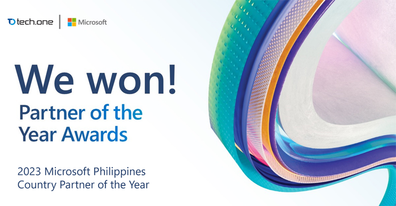 Tech One Global Philippines recognized as the winner of the 2023 Microsoft Philippines Country Partner of the Year