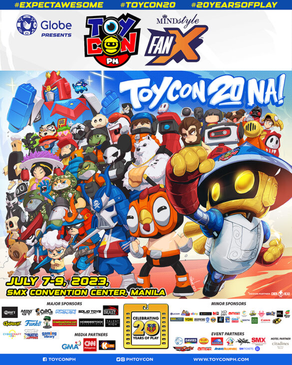 TOYCON PH is celebrating its 20th year, this 2023. This is truly a milestone year as we look back at countless memories of how a passionate community came together, and stayed together despite the odds, and has transformed into the exemplary pop culture phenomenon it is now.