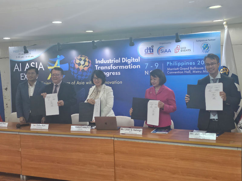 The Department of Trade and Industry of the Philippines (DTI) Partners with Singapore Industrial Automation Association (SIAA) in Hosting the AI Asia Expo - Philippines 2023, 7-9 Nov 2023