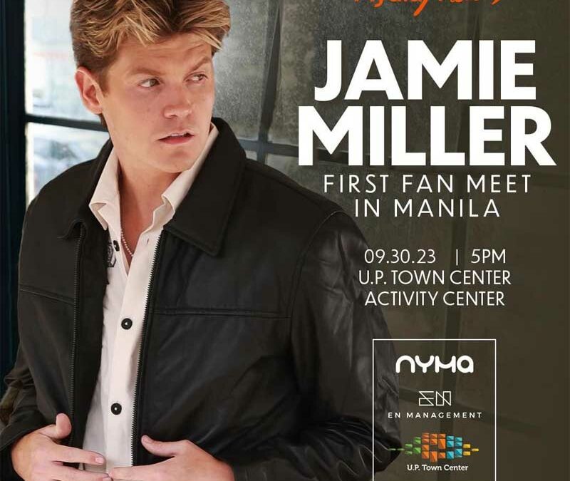 Jamie Miller Will Be In the Philippines for His 1st Solo Fan Meet in Manila