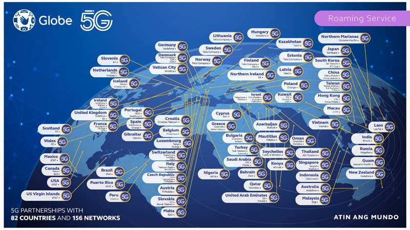 Globe sets stage for global leadership via 5G roaming collaborations with 156 partners worldwide