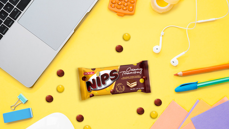 Nips is all grown up! Your childhood treat now comes in a creamy tiramisu flavor
