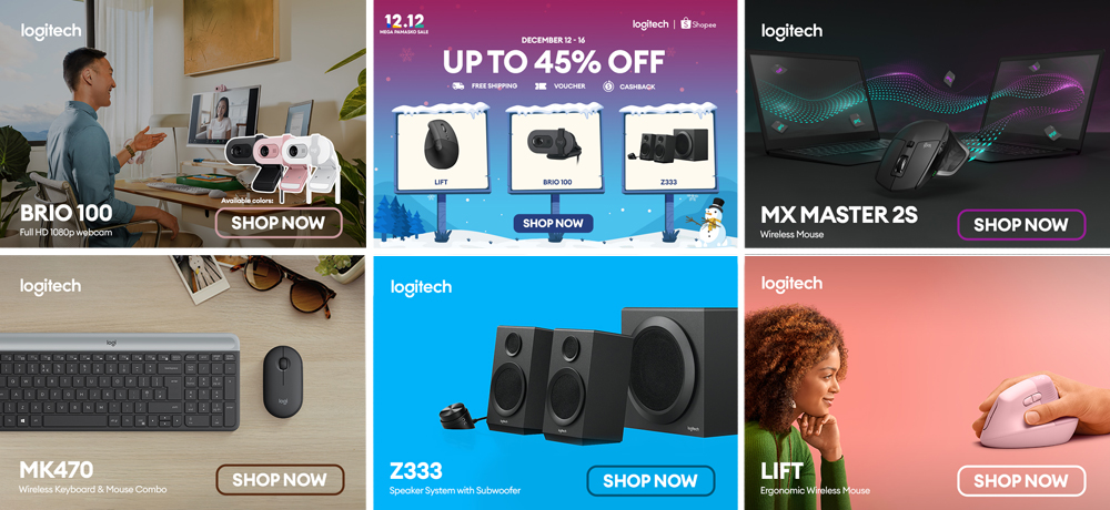 The best and last chance to buy Logitech products on Shopee Mega Pamasko 12.12 Sale