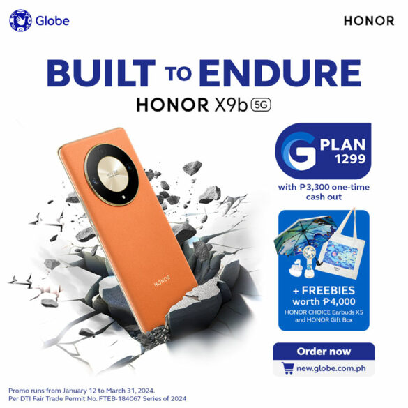 HONOR X9b 5G joins Globe’s GPlan A fusion of durability and unparalleled connectivity