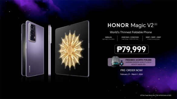 The World’s Thinnest Foldable Phone HONOR Magic V2 is now official in PH for only Php 79,999!